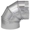 Imperial Mfg Imperial 6 in. D X 6 in. D Adjustable 90 deg Galvanized Steel Furnace Pipe Elbow GV0293-C - alternate 2